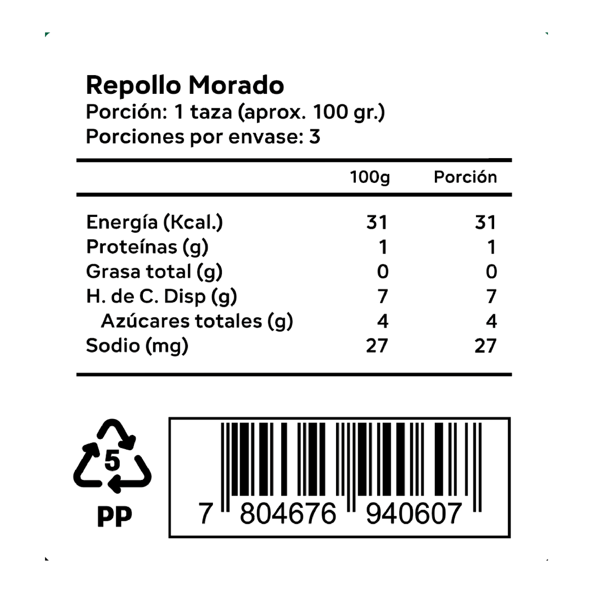Repollo Morado 300gr