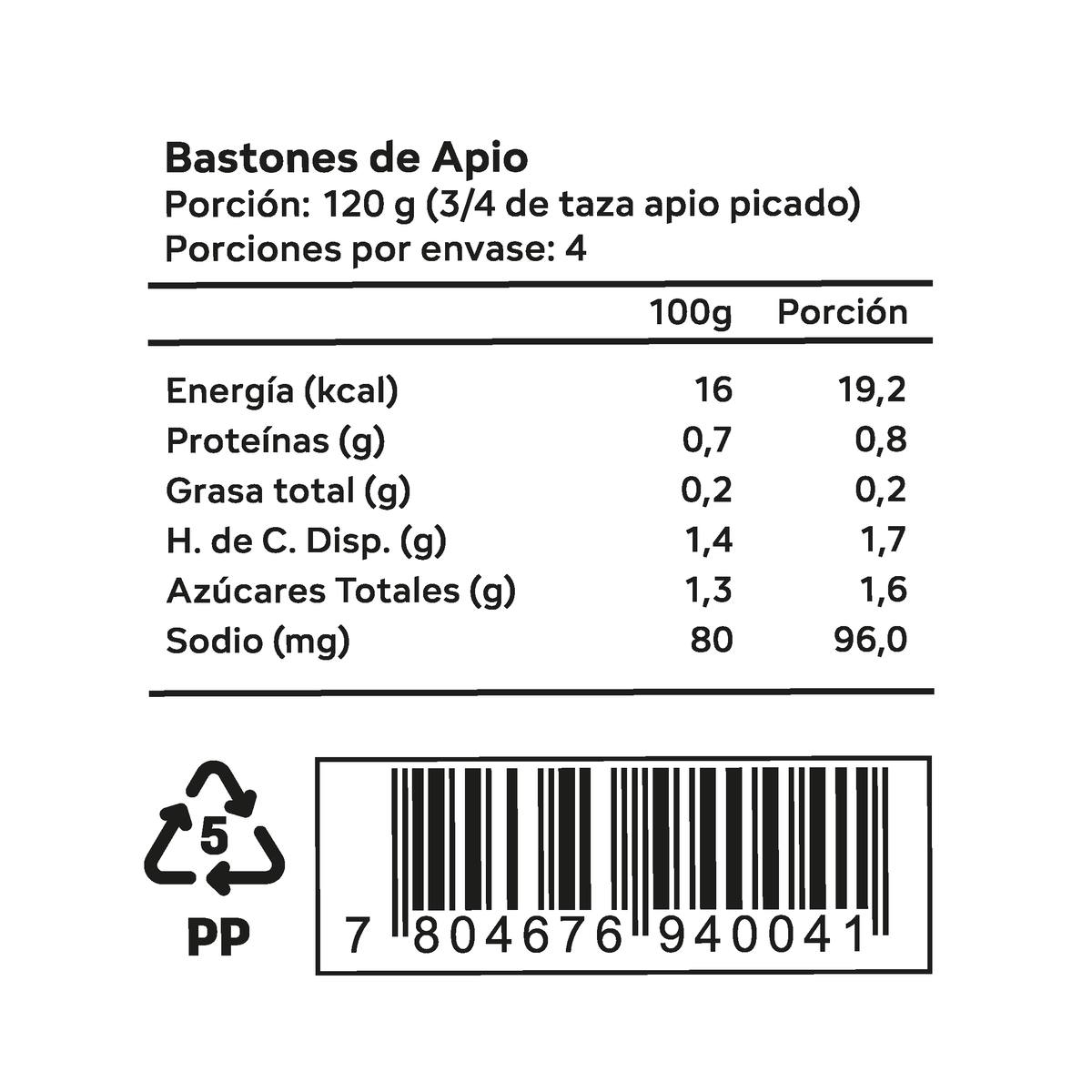 Apio bastón 500gr