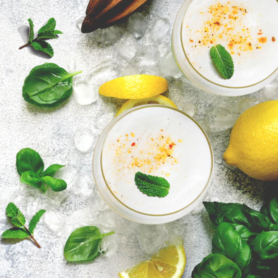 Pisco Sour Menta Albahaca