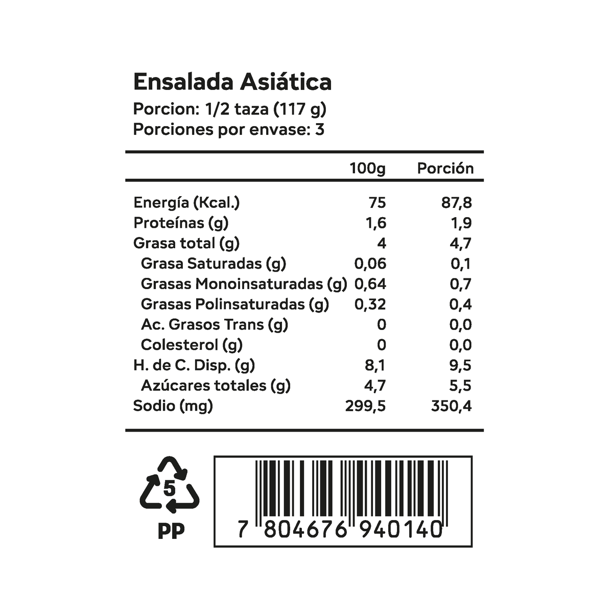 Ensalada Asiática 350gr