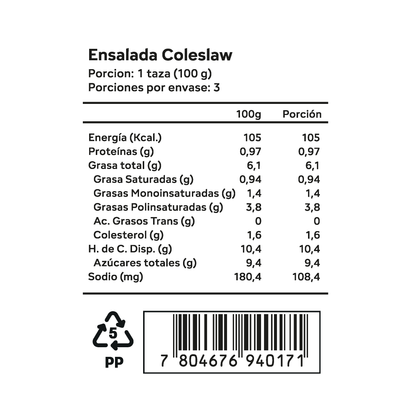 Ensalada Coleslaw 300gr