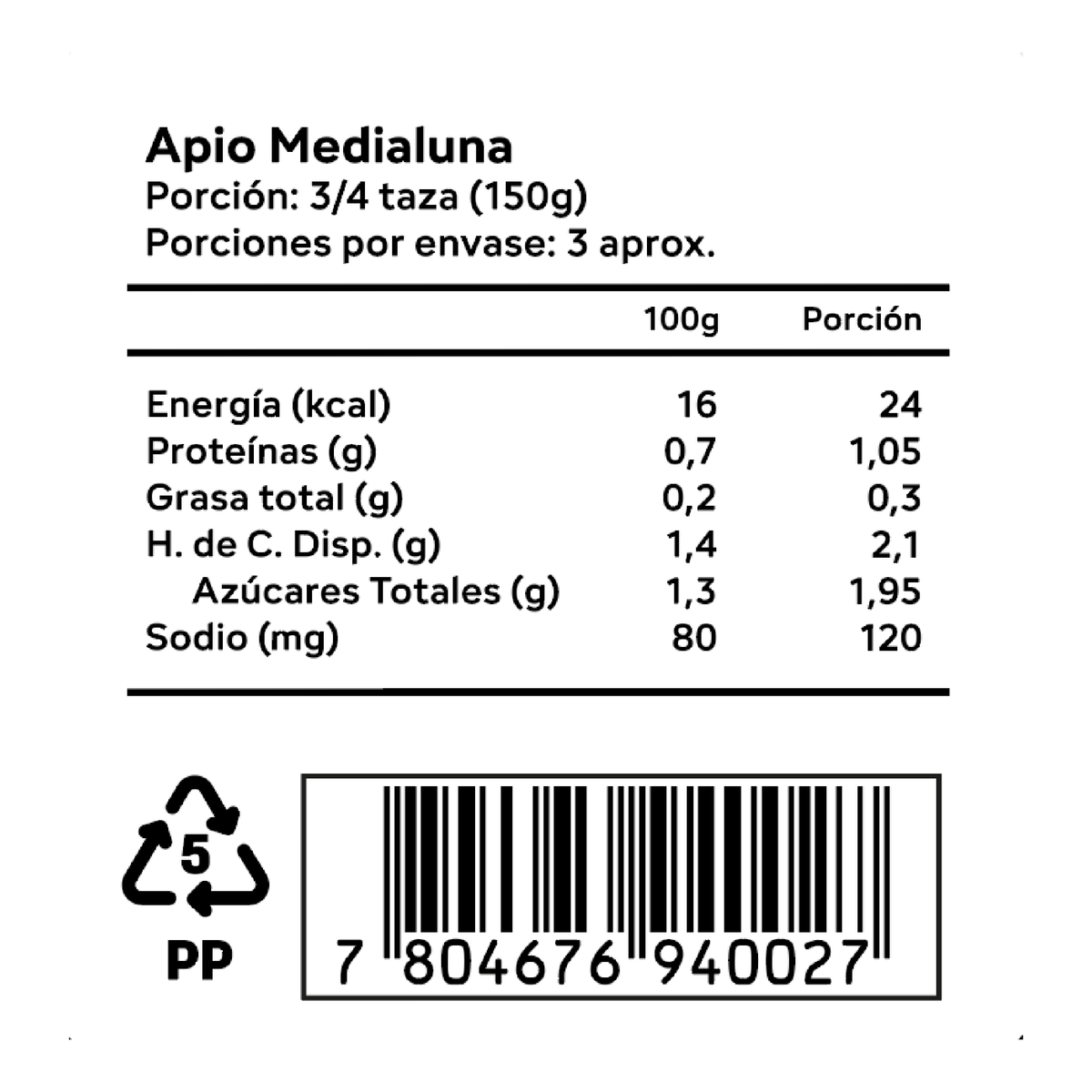 Apio medialuna 420gr