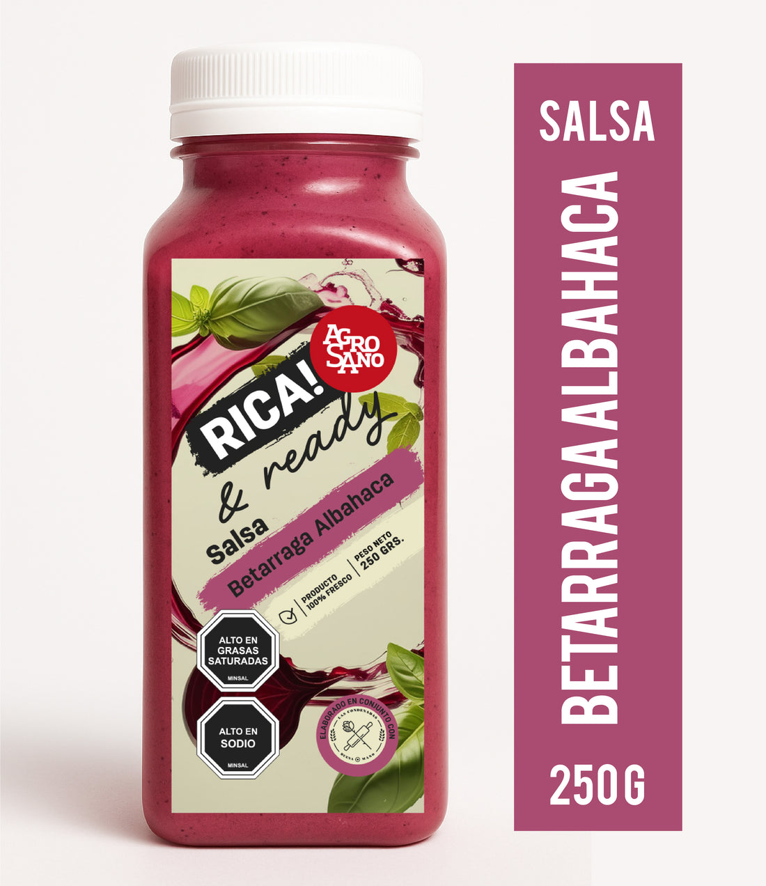 Salsa Betarraga Albahaca 250ml