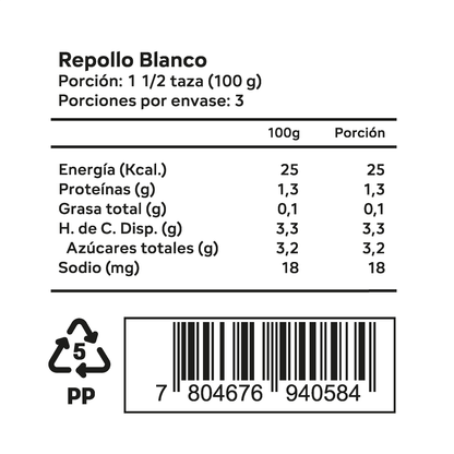 Repollo blanco 300gr | 600gr
